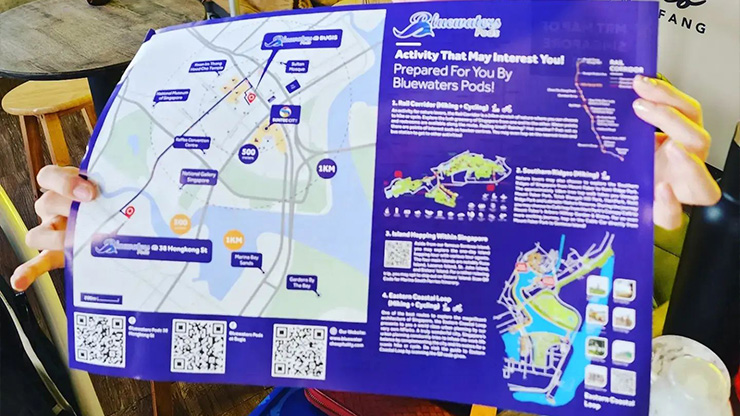 Bluewaters Pods Singapore Train System Location Map